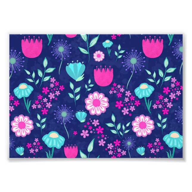 Delicate Flowers and Botanical Details Photo Print (Front)