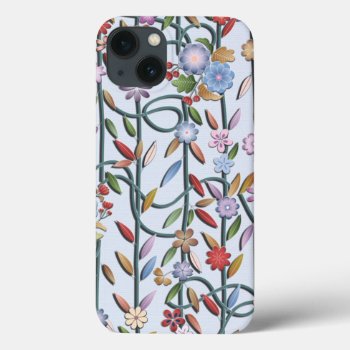 Delicate Flowers And Vines Iphone 13 Case by YANKAdesigns at Zazzle