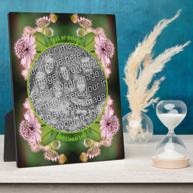 Delicate Flowers Create Your Own Photo Plaque (Side)