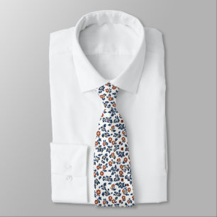 Delicate Flowers Floral Pattern Neck Tie