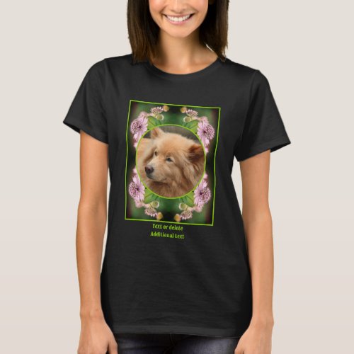 Delicate Flowers Frame Create Your Own Photo T_Shirt