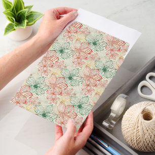 Delicate flowers - line art seamless pattern 1 envelope mailers