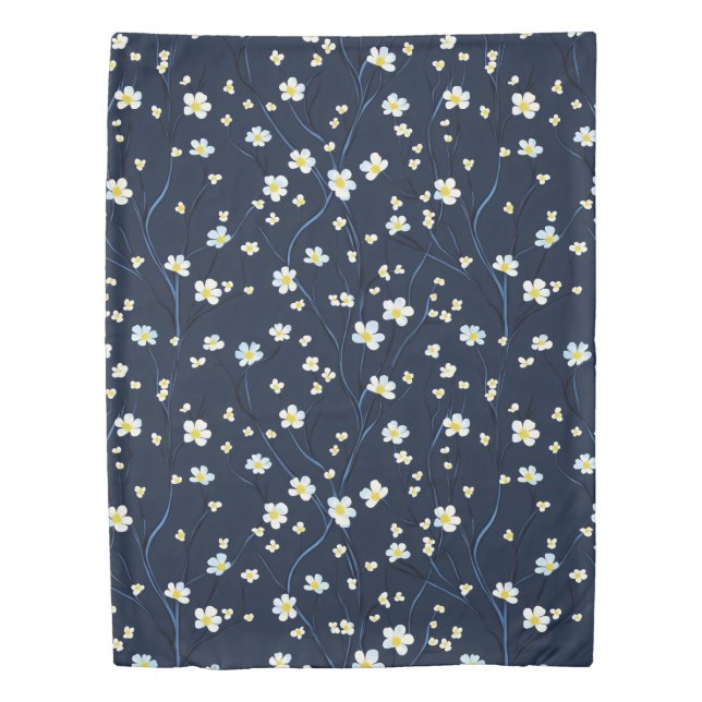 Delicate Flowers Pattern Duvet Cover (Front)