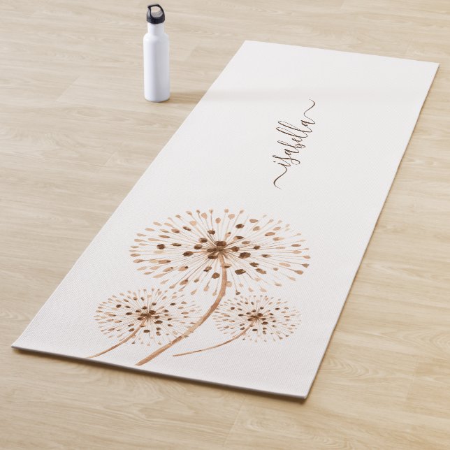 Delicate Flowers Personalized Yoga Mat (In Situ)