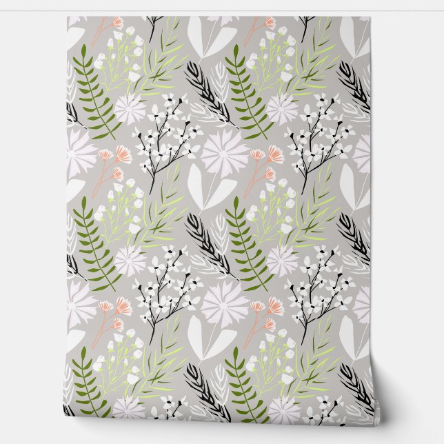 Delicate flowers. wallpaper  (Unrolling)