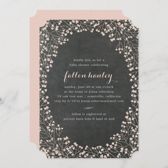 Delicate Frame | Baby Shower Invitation (Front/Back)