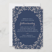 Delicate Frame Blush & Navy Bridal Shower Invite (Front)