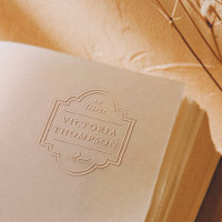 Delicate Frame Elegant Ex Libris Bookplate Book