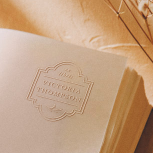 Delicate Frame Elegant Ex Libris Bookplate Book Embosser