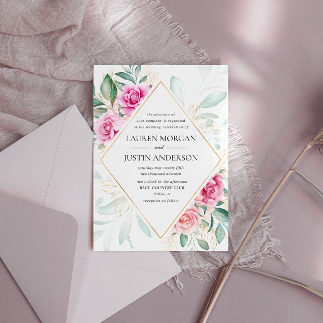 delicate garden floral elegant wedding invitation (Creator Uploaded)