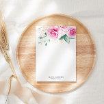 Delicate Garden Floral Monogram Stationery Paper<br><div class="desc">Pink roses with elegant foliage and gold accents. All information is an a beautiful serif font coupled with a script font that is easy to customize. Check our store for more items from this collection.</div>