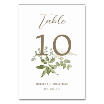 Delicate Garden Wedding Table Number by spinsugar at Zazzle