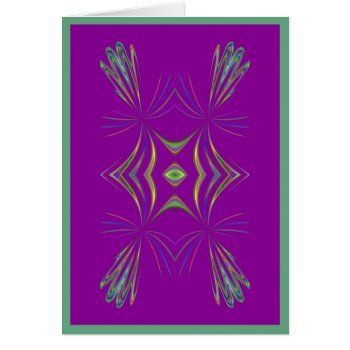 Delicate Geometric On Purple  Card by Gingezel at Zazzle