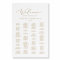 Delicate Gold Alphabetical Wedding Seating Chart
