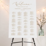 Delicate Gold Alphabetical Wedding Seating Chart Foam Board<br><div class="desc">This delicate gold wedding alphabetical seating chart foam board is perfect for a modern wedding. This sign can be used to organize your guests alphabetically or by table number by changing the names of the headings. The romantic minimalist design features lovely and elegant champagne golden yellow typography on a white...</div>