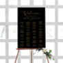 Delicate Gold and Black Alphabetical Seating Chart Foam Board