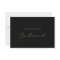 Delicate Gold and Black Bridesmaid Proposal Card