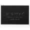 Delicate Gold and Black Monogram Back Wedding