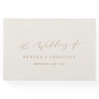 Delicate Gold and Cream Monogram Back Wedding