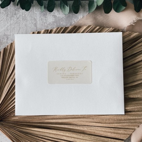 Delicate Gold and Cream RSVP Address Labels