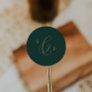 Delicate Gold and Green Monogram Envelope Seals