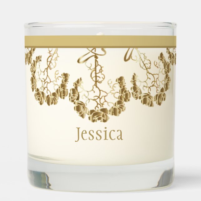 Delicate Gold Bridesmaid Scented Candle (Front)