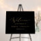 Delicate Gold Calligraphy | Black Wedding Welcome