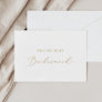 Delicate Gold Calligraphy Bridesmaid Proposal Card