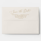 Sand, Script Watermark Wedding 5x7 Envelope, Zazzle