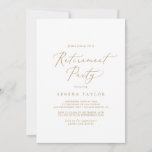 Delicate Gold Calligraphy Retirement Party Invitation