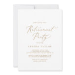 Delicate Gold Calligraphy Retirement Party Invitation Delicate Gold Calligraphy Retirement Party Invitation