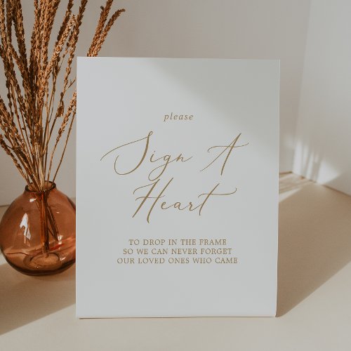 Delicate Gold Calligraphy Sign a Heart Sign