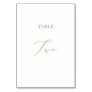 Delicate Gold Calligraphy Table Two Table Number