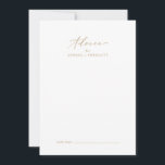 Delicate Gold Calligraphy Wedding Advice Card<br><div class="desc">This delicate gold calligraphy wedding advice card is perfect for a modern wedding and can be used for any event. The romantic minimalist design features lovely and elegant champagne golden yellow typography on a white background with a clean and simple look. These advice cards can be used as a guestbook...</div>