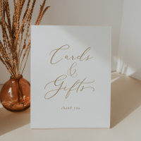 Delicate Gold Calligraphy Wedding Cards and Gifts