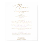 Delicate Gold Calligraphy Wedding Dinner Menu