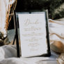 Delicate Gold Calligraphy Wedding Drink Menu Sign