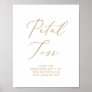 Delicate Gold Calligraphy Wedding Petal Toss Poster