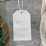 Delicate Gold Calligraphy Wedding Welcome Gift Tags