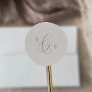 Delicate Gold Cream Monogram Wedding Envelope Seal