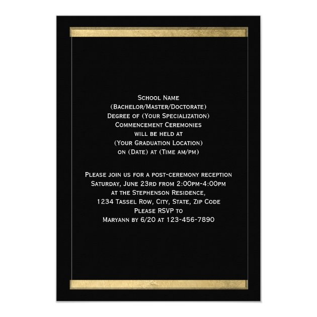 Delicate Gold Foil Cutout Effect Photo Graduation Card