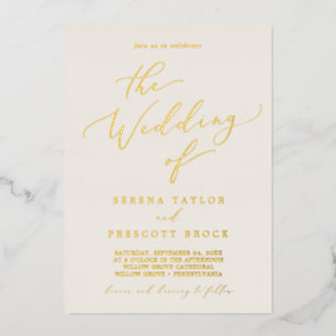 Delicate Gold Foil Ivory The Wedding Of Foil Invitation