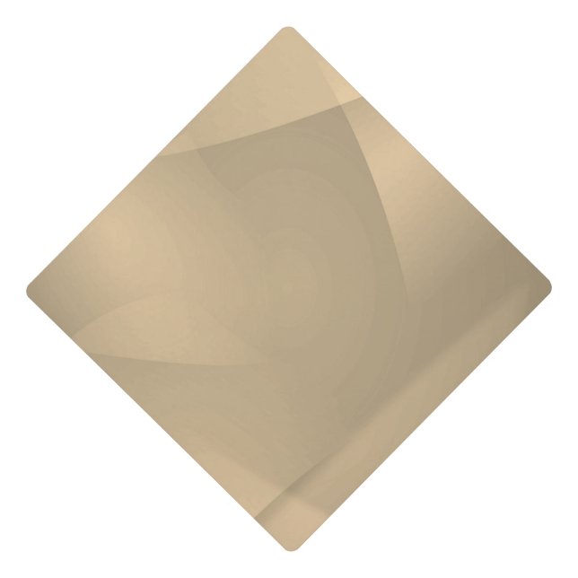 Delicate Gold Folds  Graduation Cap Topper (Front)