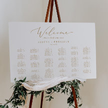 Delicate Gold Horiz Alphabetical Seating Chart