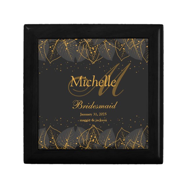 Delicate Gold Leaves Gift Box (Front)