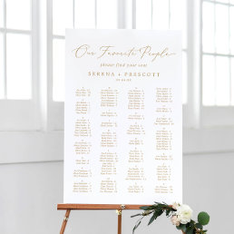 Delicate Gold Our Favorite People Seating Chart Foam Board