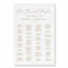 Delicate Gold Our Favorite People Seating Chart