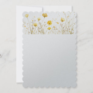 Delicate Golden Pansies in a Field Invitations