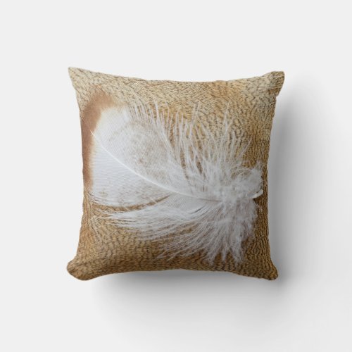 Delicate Goose Feathers Throw Pillow