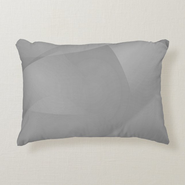 Delicate Gray Folds Accent Pillow (Front)